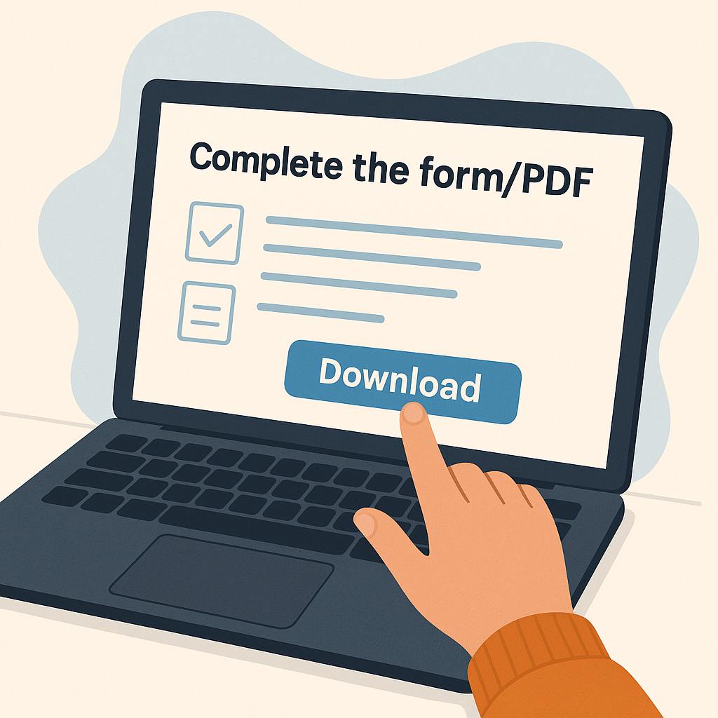 Laptop showing DocuSign PDF